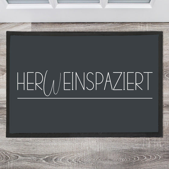 herWeinspaziert Fußmatte, Schmutzfangmatte, Türmatte, Fussmatte, Geschenk zum Einzug