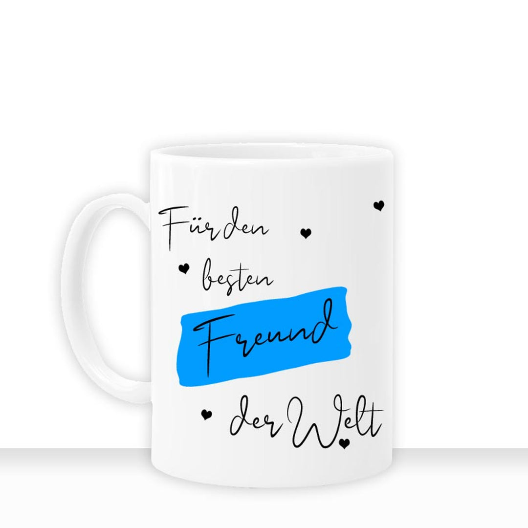 all-yours24 Tasse FÜR DEN BESTEN FREUND DER WELT Geschenkideen Tasse mit Spruch Geschenke Kaffee-Tasse