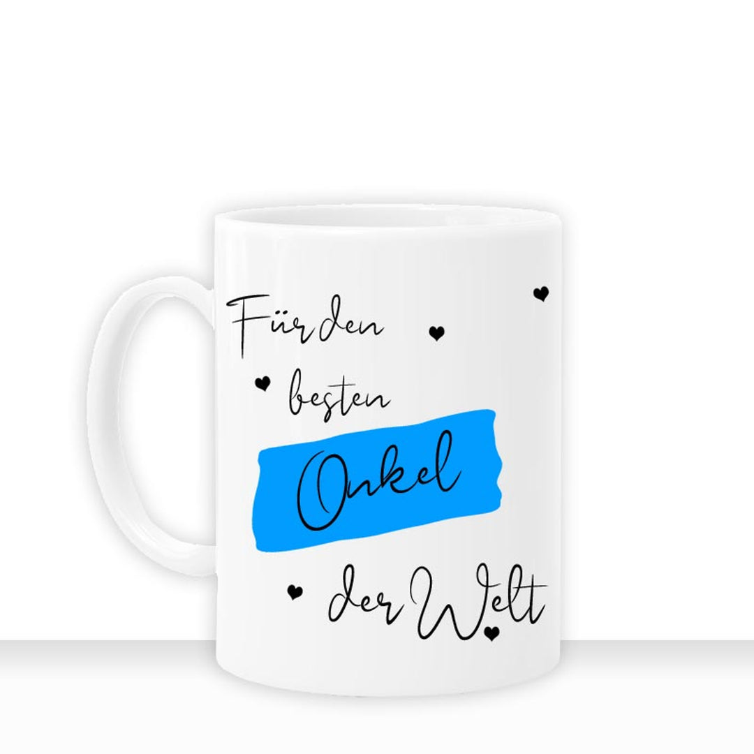 all-yours24 Tasse FÜR DEN BESTEN ONKEL DER WELT Geschenkideen Tasse mit Spruch Geschenke Kaffee-Tasse