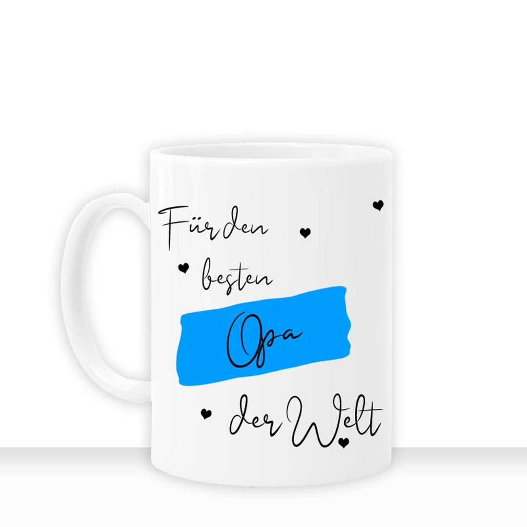 all-yours24 Tasse FÜR DEN BESTEN OPA DER WELT Geschenkideen Tasse mit Spruch Geschenke Kaffee-Tasse