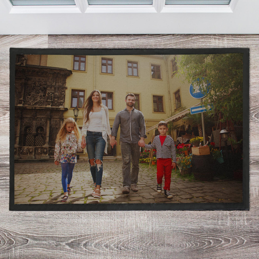 Fußmatte personalisiert mit Foto, Schmutzfangmatte, Türmatte, personalisierte Fussmatte, Geschenk zum Einzug - all - yours24