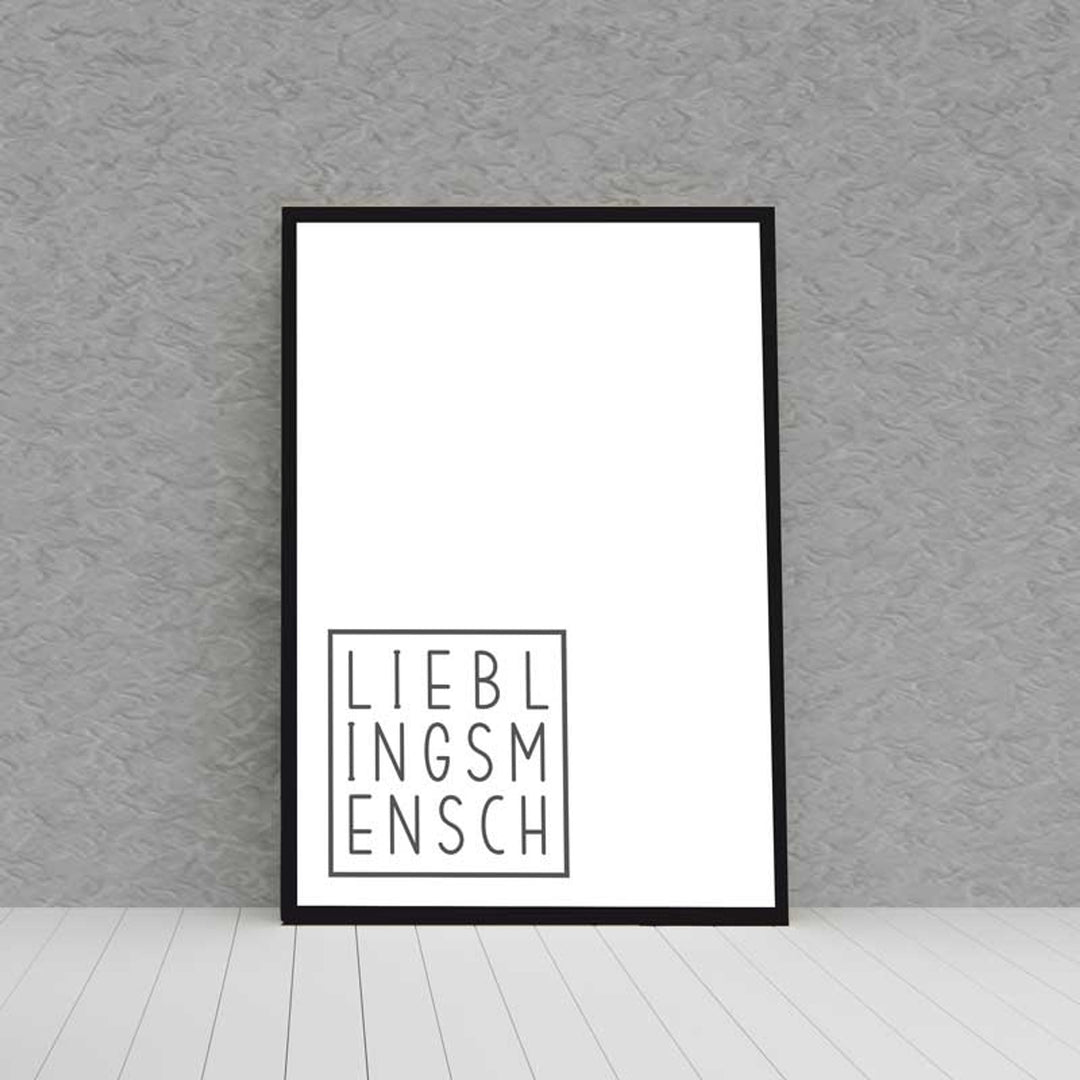 Kunstdruck Poster LIEBLINGSMENSCH