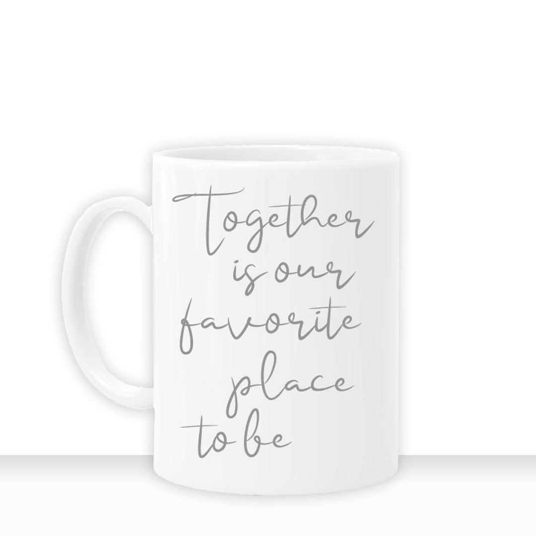 all-yours24 Tasse together is our favourite place to be I Geschenkideen Tasse mit Spruch Geschenke Kaffee-Tasse