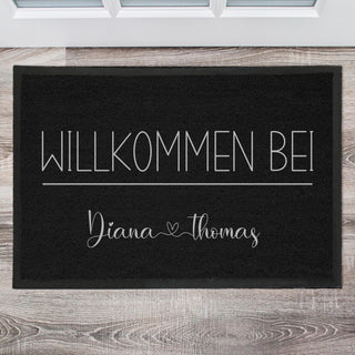 Willkommen mit Name Fußmatte, Schmutzfangmatte, Fußmatte personalisiert, Türmatte, Personalisierte Fußmatte, Geschenk zum Einzug