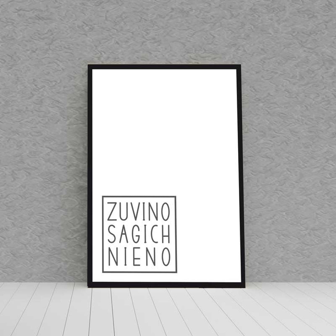 Kunstdruck Poster ZU VINO SAG ICH NIE NO