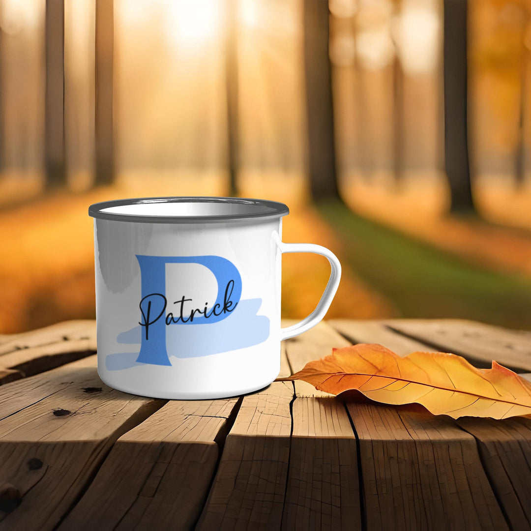 Emaille Becher personalisiert mit Name und Buchstabe - all - yours24