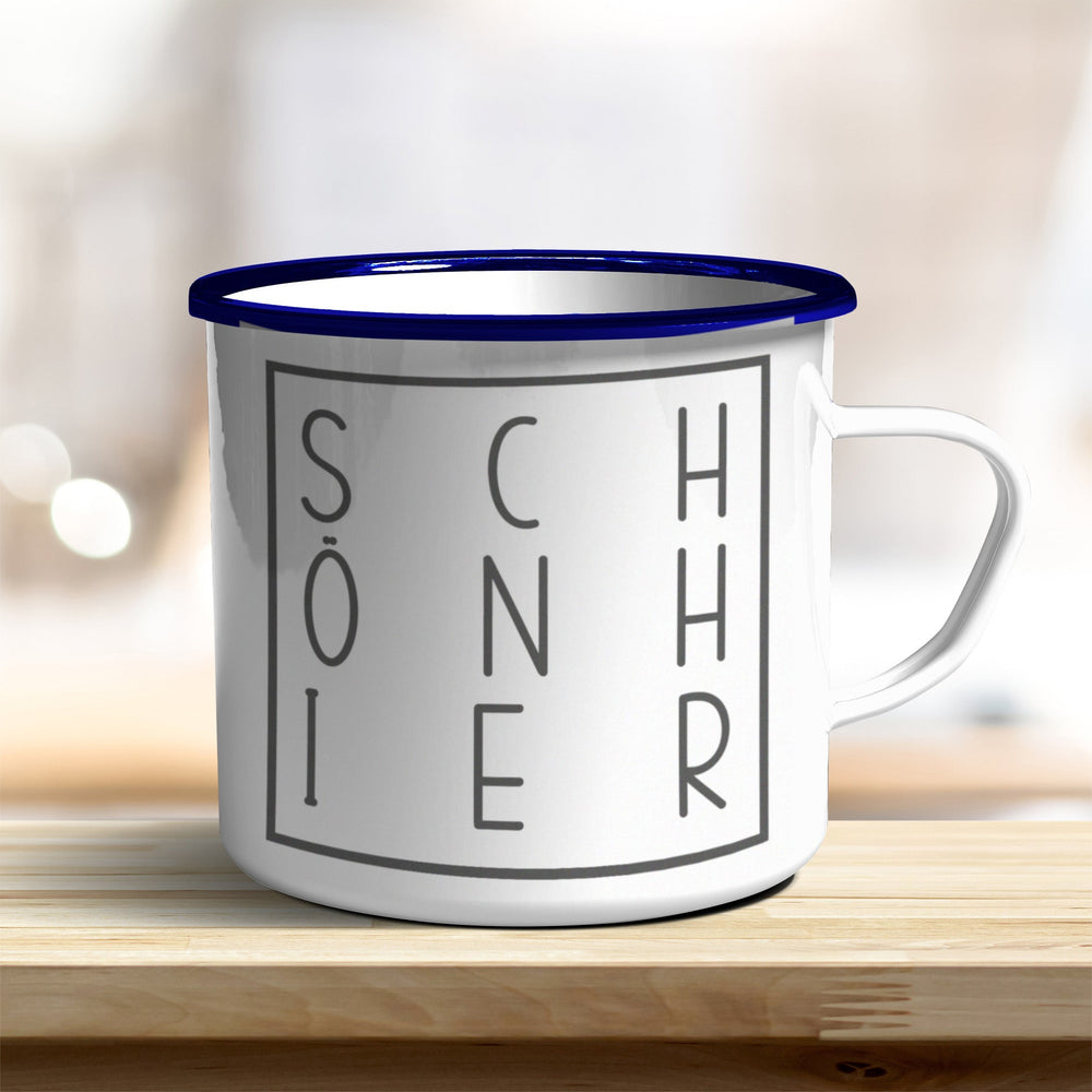 Emaille Becher schön hier verschiedene Größen - all - yours24