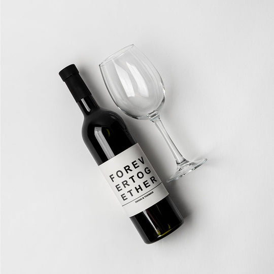 forever together Weinetikett Weinlabel Einzug Hochzeit personalisiert - all - yours24