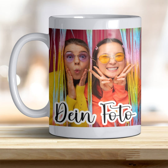 Fototasse personalisierbar mit Text oder Foto in verschiedenen trendigen Farben - all - yours24