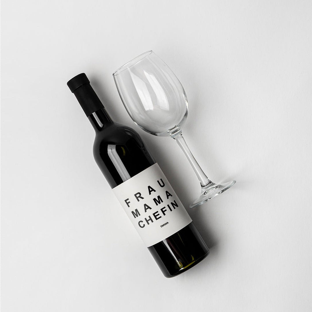 Frau Mama Chefin Weinetikett Weinlabel Liebe Mutter personalisiert - all - yours24