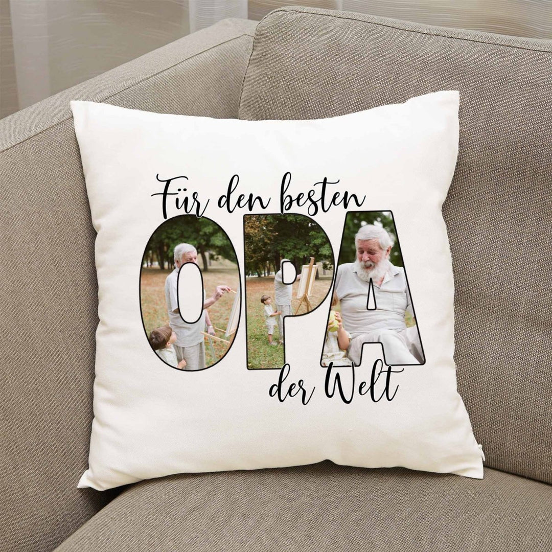 Für den Besten Opa der Welt Kissen mit Foto - all - yours24