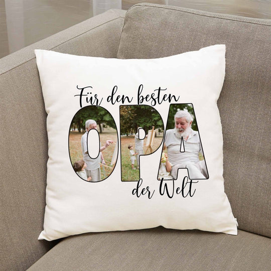 Für den Besten Opa der Welt Kissen mit Foto - all - yours24