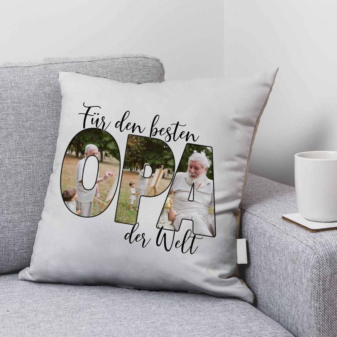 Für den Besten Opa der Welt Kissen mit Foto - all - yours24