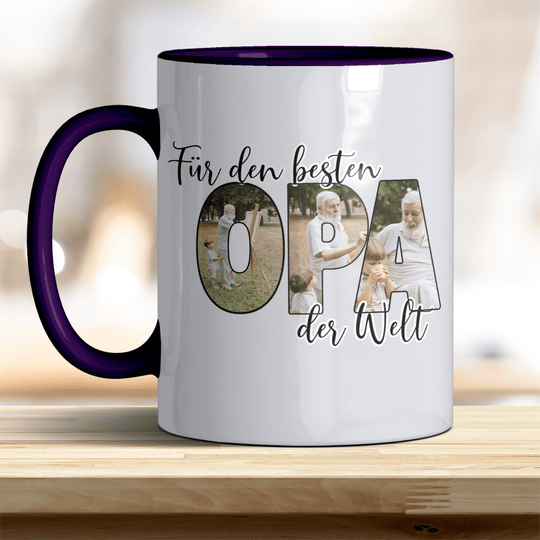 Für den Besten Opa der Welt Tasse mit Foto Keramik - all - yours24