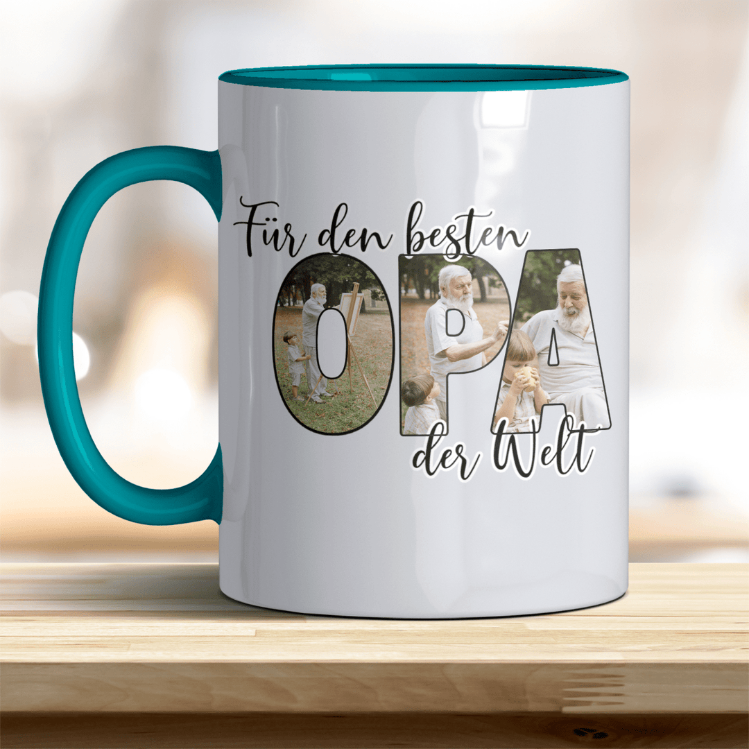 Für den Besten Opa der Welt Tasse mit Foto Keramik - all - yours24