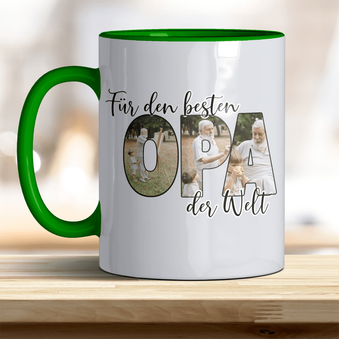 Für den Besten Opa der Welt Tasse mit Foto Keramik - all - yours24