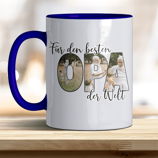 Für den Besten Opa der Welt Tasse mit Foto Keramik - all - yours24