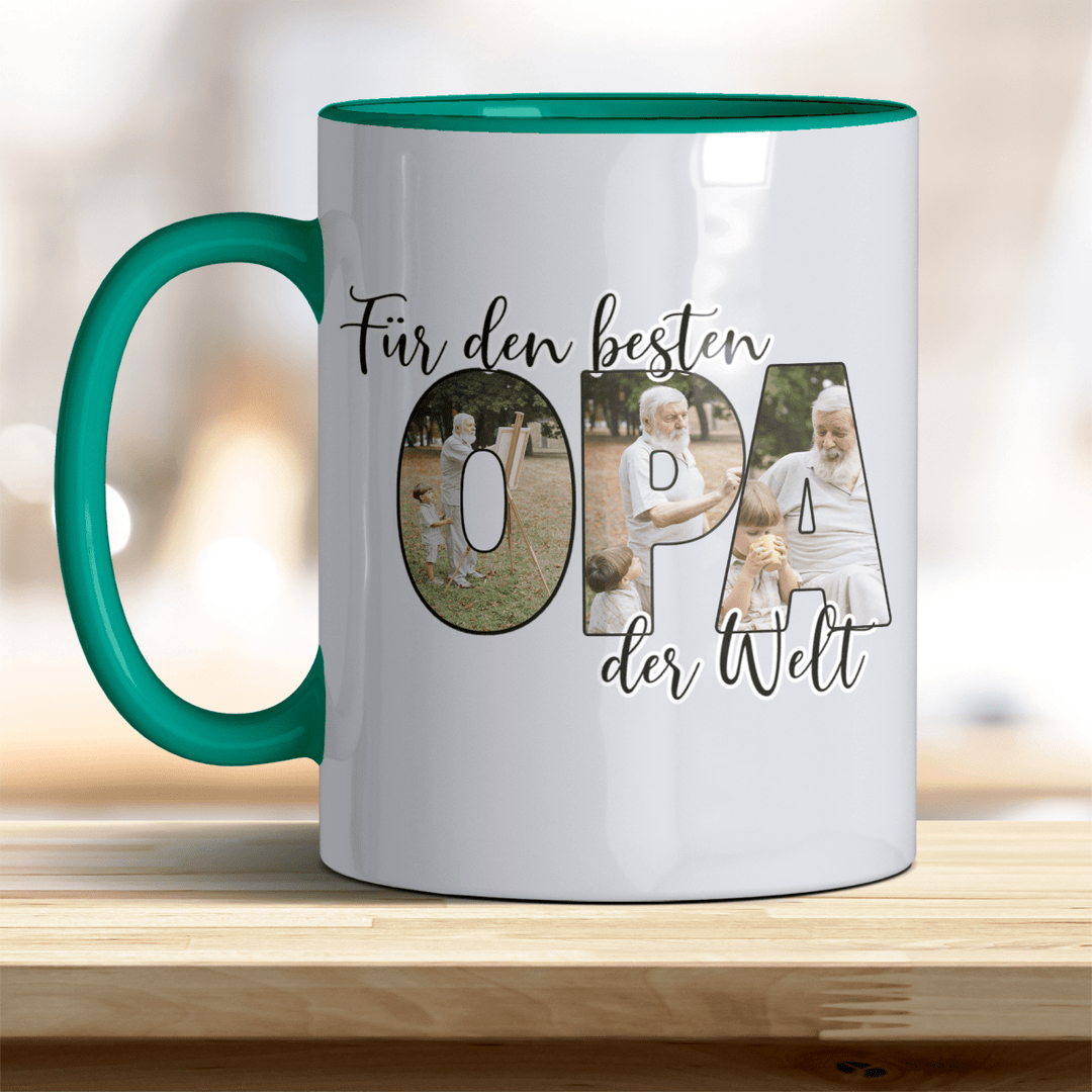 Für den Besten Opa der Welt Tasse mit Foto Keramik - all - yours24