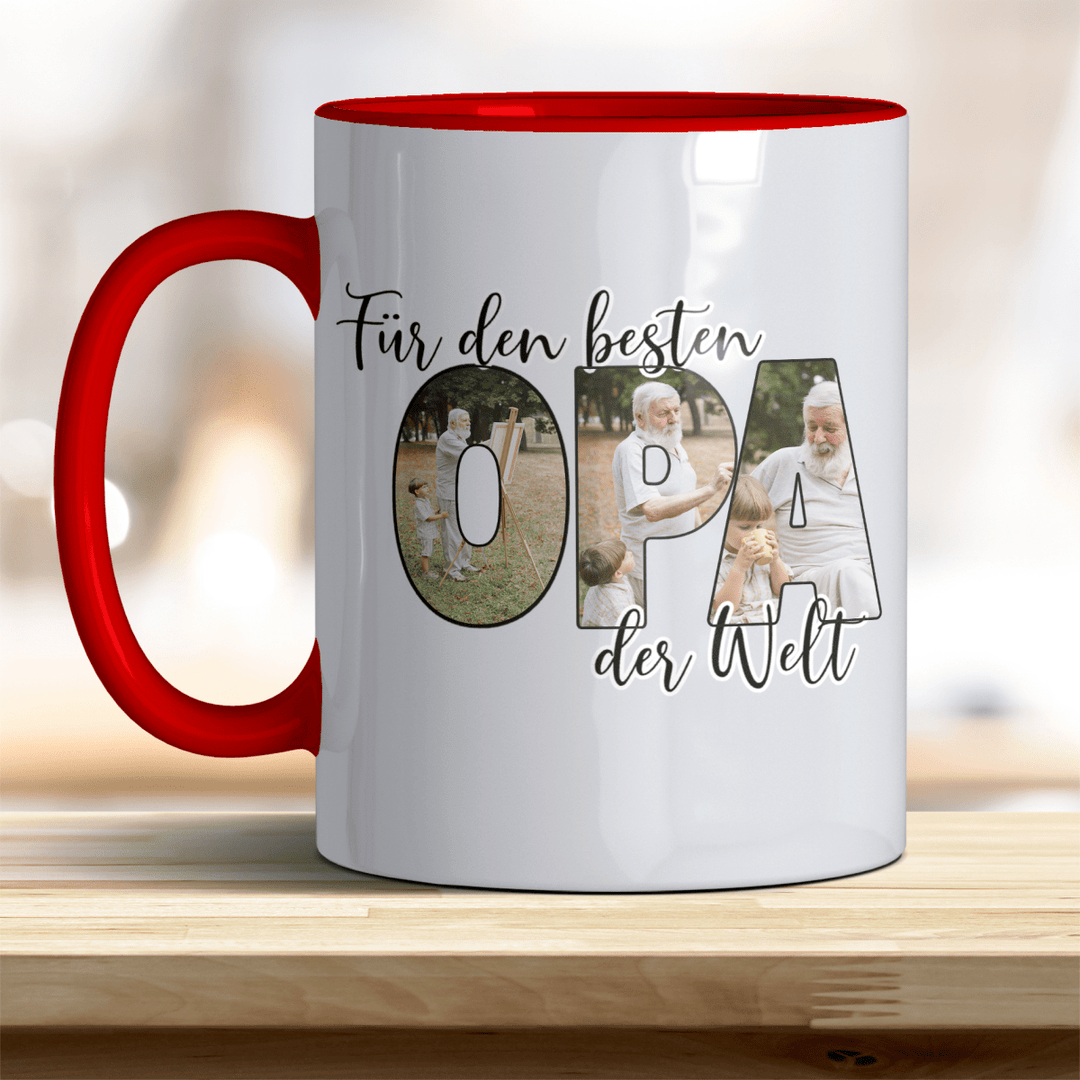 Für den Besten Opa der Welt Tasse mit Foto Keramik - all - yours24