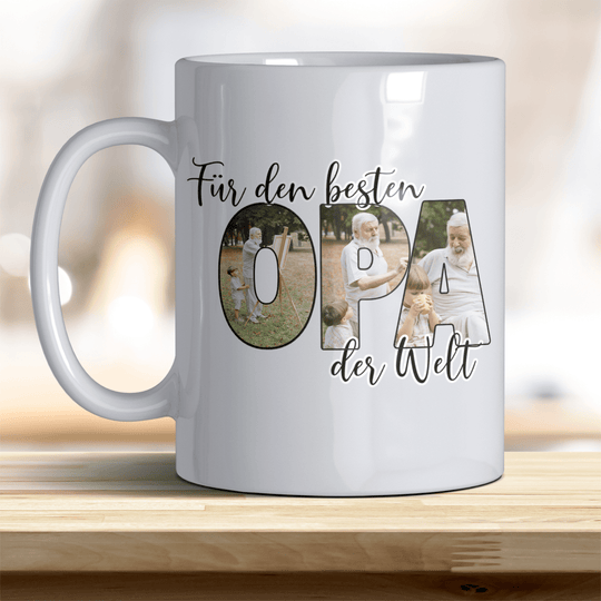 Für den Besten Opa der Welt Tasse mit Foto Keramik - all - yours24