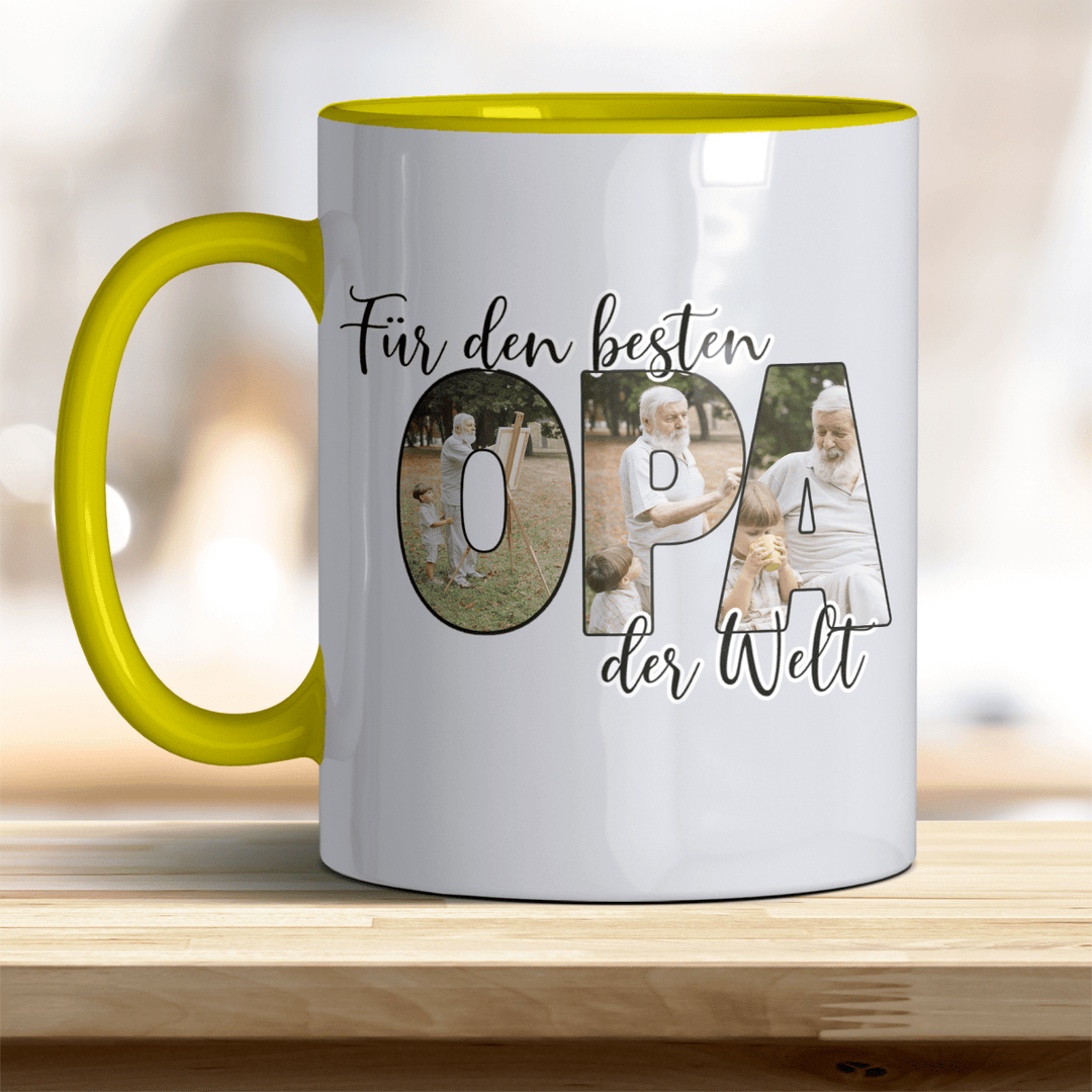 Für den Besten Opa der Welt Tasse mit Foto Keramik - all - yours24
