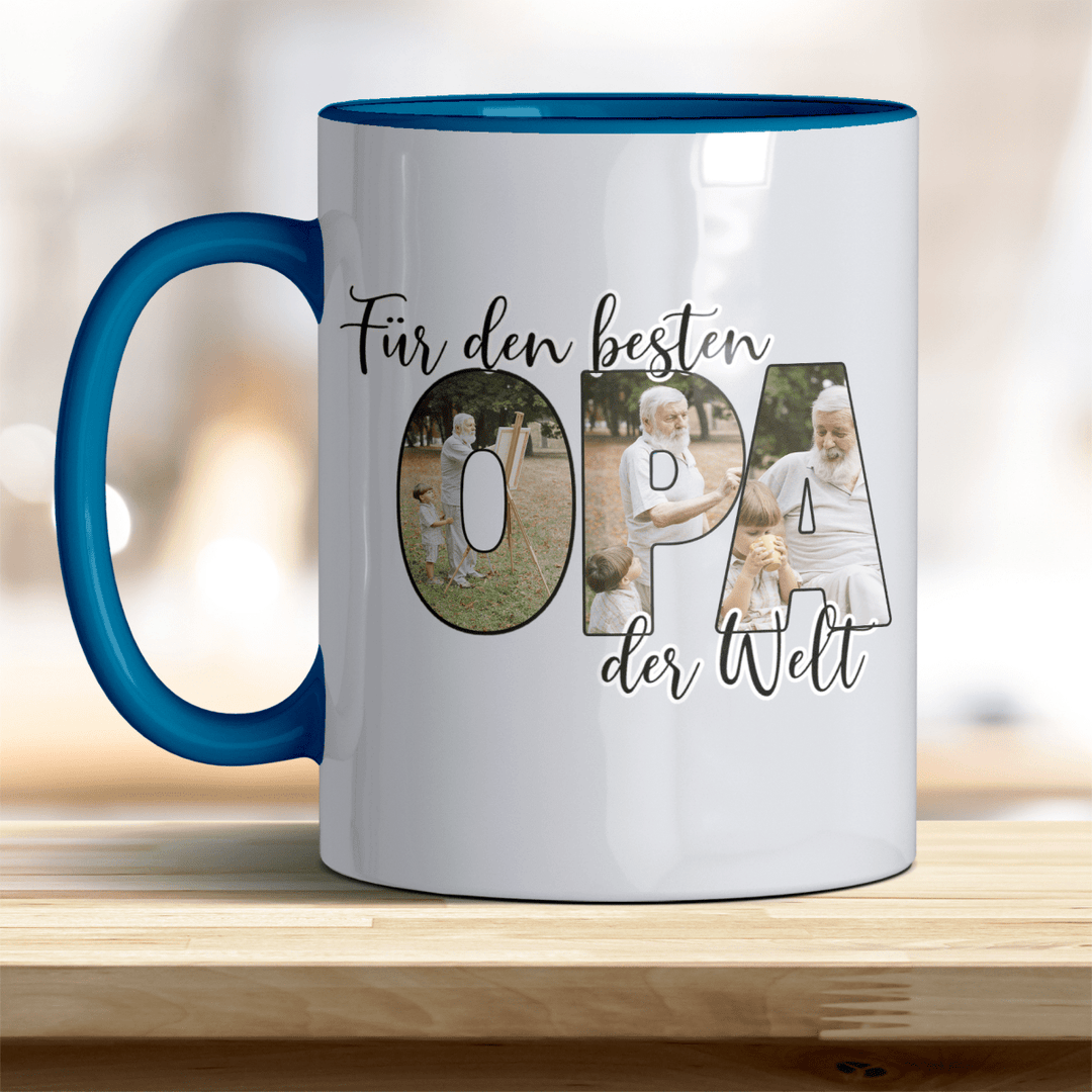 Für den Besten Opa der Welt Tasse mit Foto Keramik - all - yours24