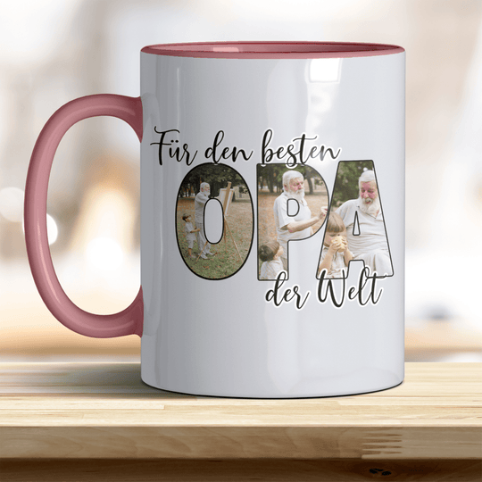 Für den Besten Opa der Welt Tasse mit Foto Keramik - all - yours24