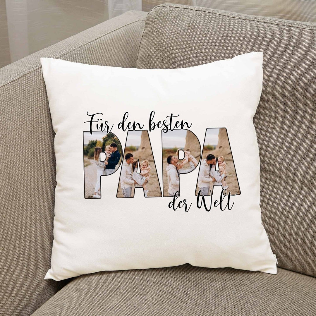 Für den Besten Papa der Welt Kissen mit Foto - all - yours24