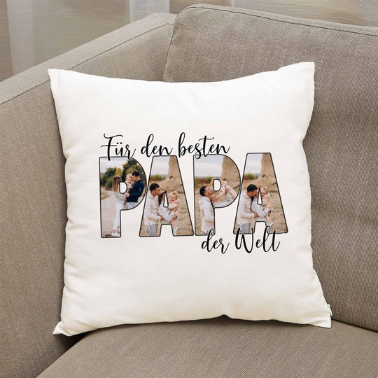 Für den Besten Papa der Welt Kissen mit Foto - all - yours24