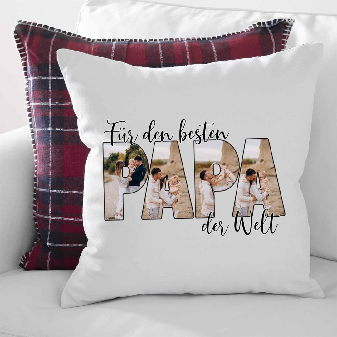 Für den Besten Papa der Welt Kissen mit Foto - all - yours24