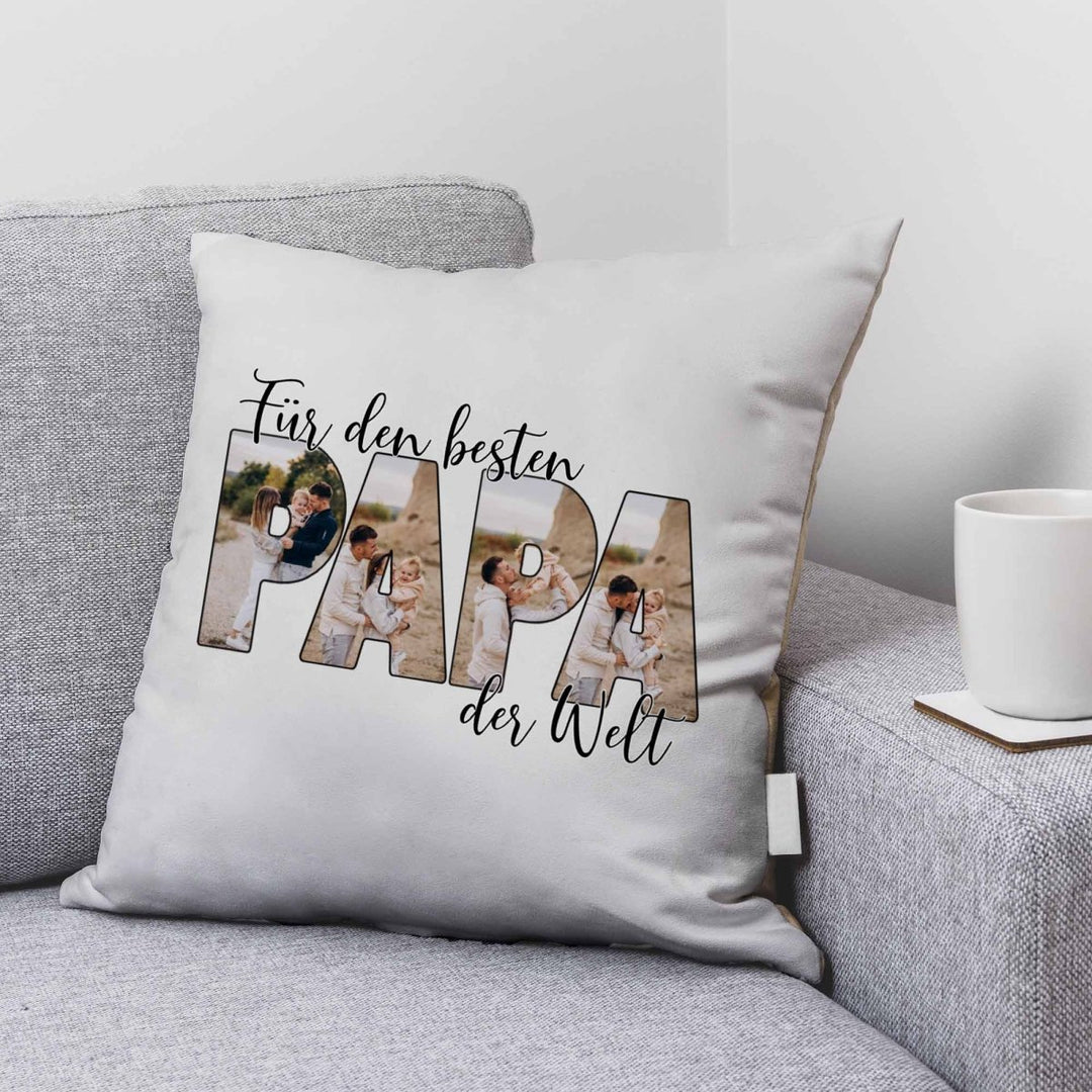 Für den Besten Papa der Welt Kissen mit Foto - all - yours24