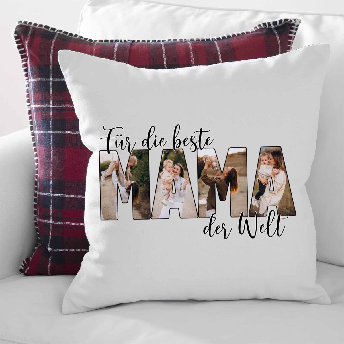 Für die beste Mama der Welt Kissen mit Foto - all - yours24