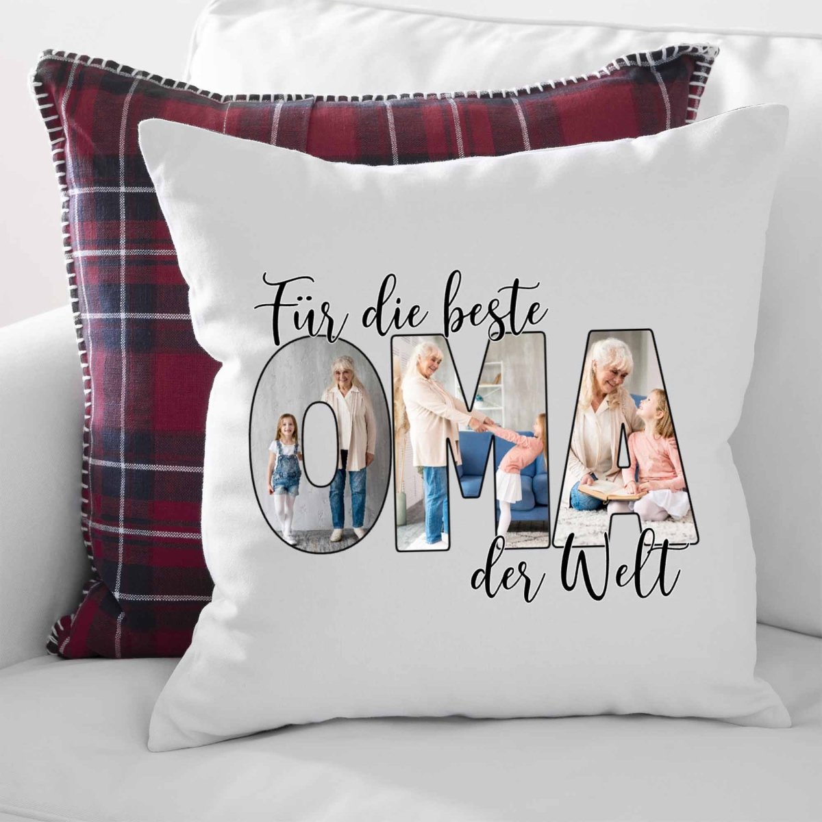 Für die beste Oma der Welt Kissen mit Foto - all - yours24