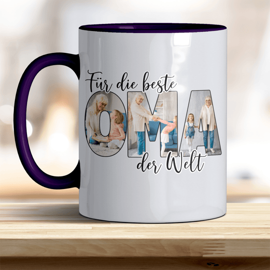 Für die Beste Oma der Welt Tasse mit Foto Keramik - all - yours24