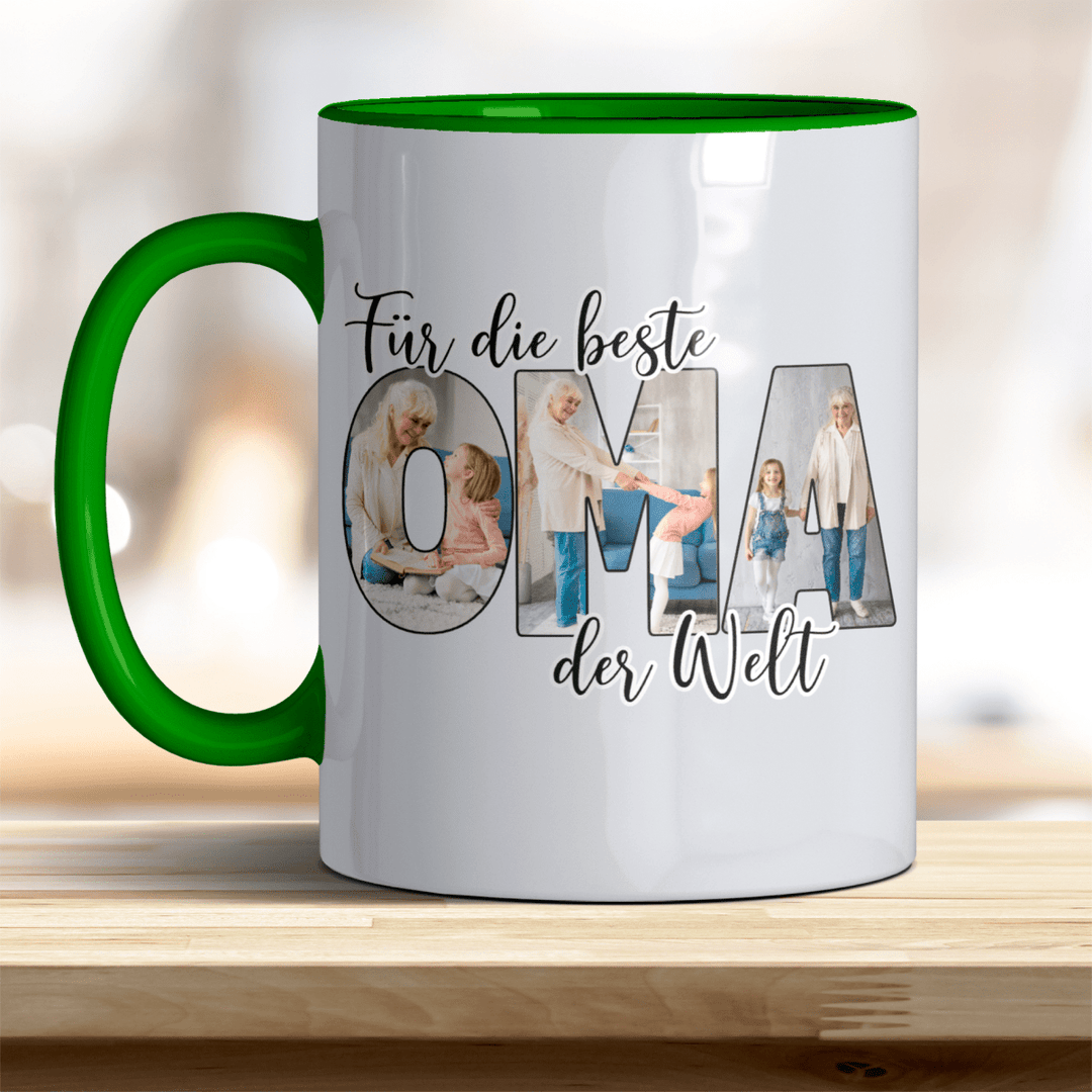 Für die Beste Oma der Welt Tasse mit Foto Keramik - all - yours24
