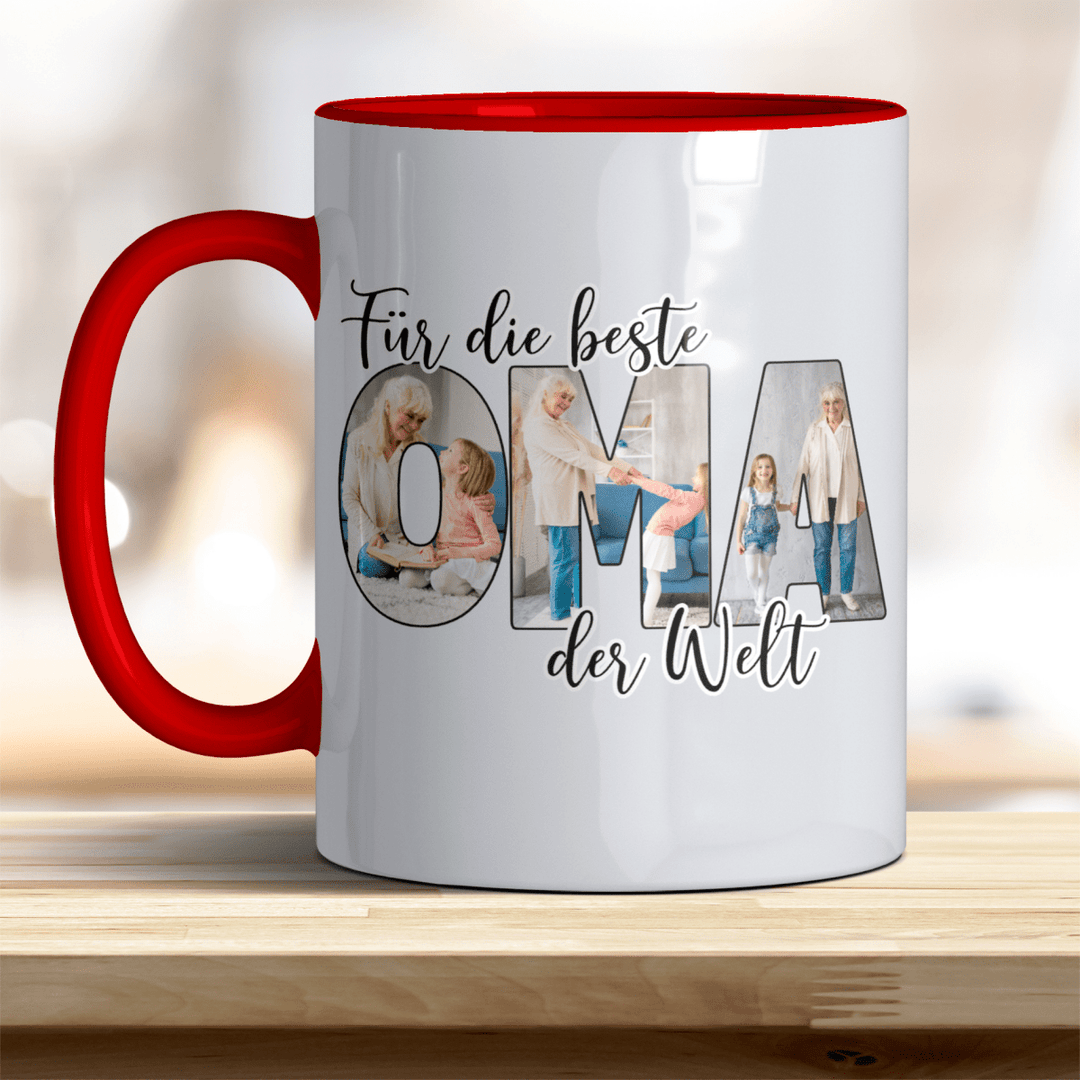 Für die Beste Oma der Welt Tasse mit Foto Keramik - all - yours24
