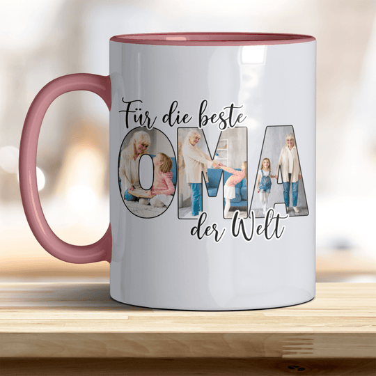 Für die Beste Oma der Welt Tasse mit Foto Keramik - all - yours24