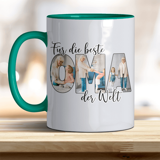 Für die Beste Oma der Welt Tasse mit Foto Keramik - all - yours24