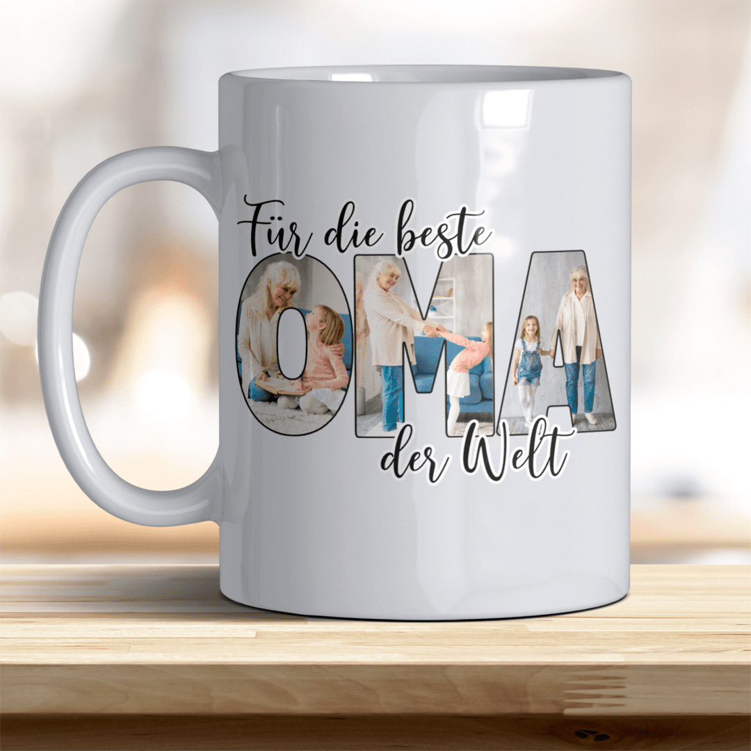 Für die Beste Oma der Welt Tasse mit Foto Keramik - all - yours24