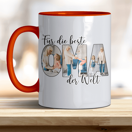 Für die Beste Oma der Welt Tasse mit Foto Keramik - all - yours24