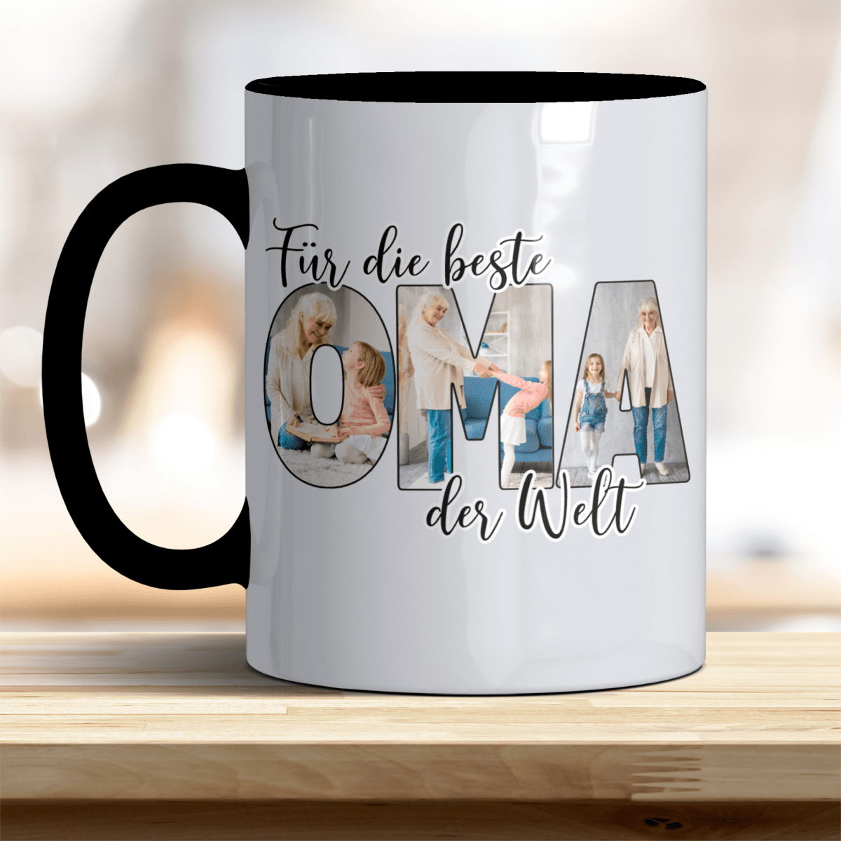 Fototasse 'Für die beste Oma der Welt' personalisiert