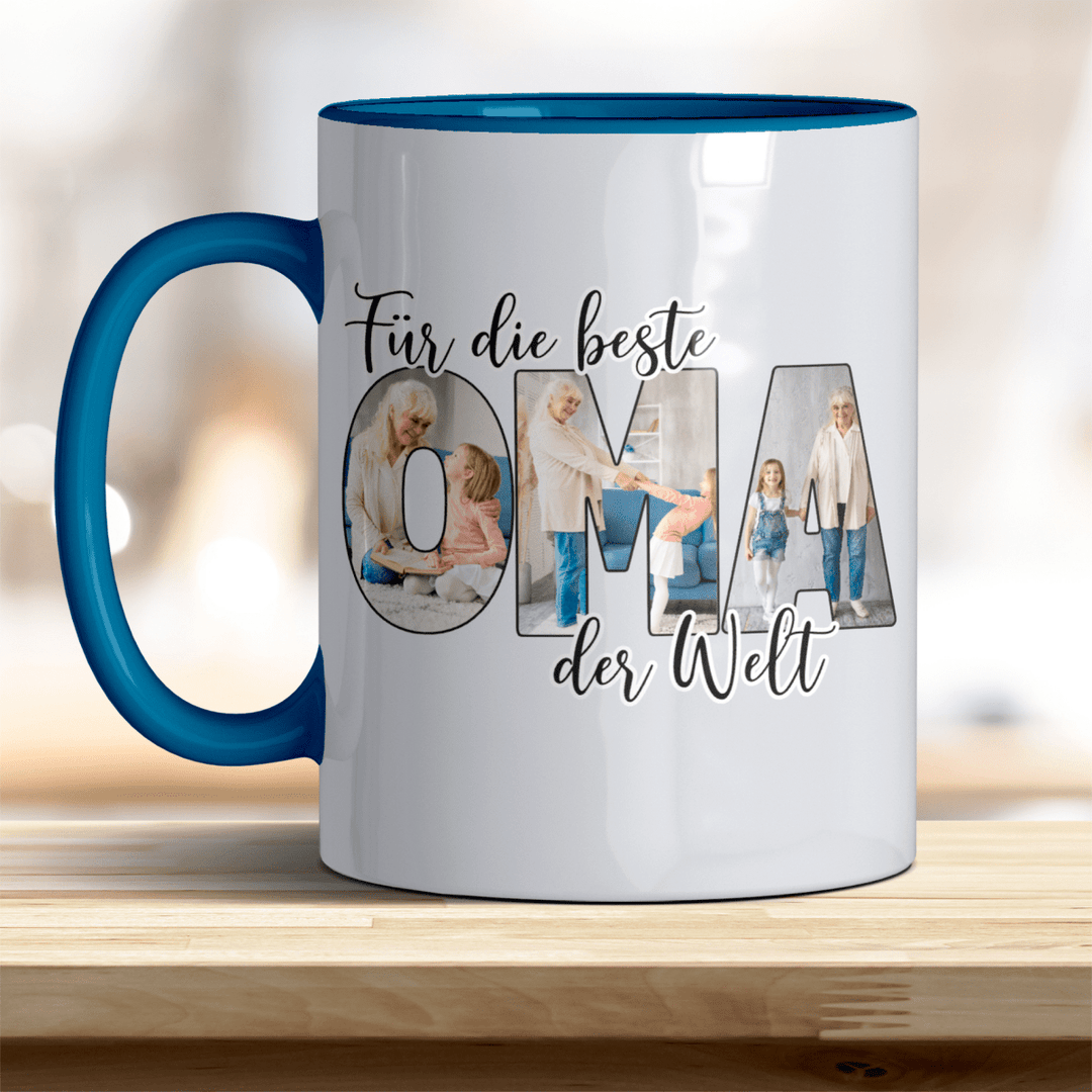 Für die Beste Oma der Welt Tasse mit Foto Keramik - all - yours24