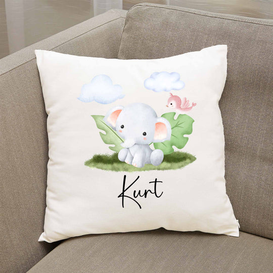 Geschenkidee Kuscheliges Kissen mit süßem Elefant - all - yours24