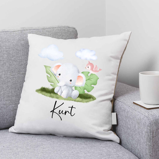 Geschenkidee Kuscheliges Kissen mit süßem Elefant - all - yours24