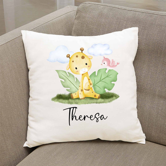 Geschenkidee Kuscheliges Kissen mit süßer Giraffe - all - yours24