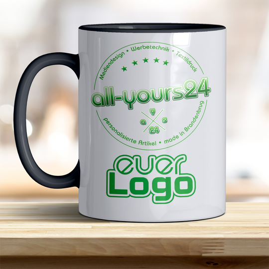 Tasse mit Logo bedruckt Keramik Becher Firmenlogo