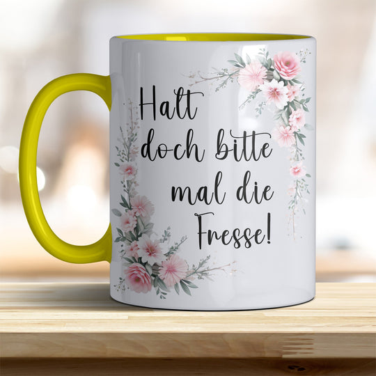 Halt doch bitte mal die Fresse: Keramik - Kaffeebecher – Humorvoll & Hochwertig - all - yours24