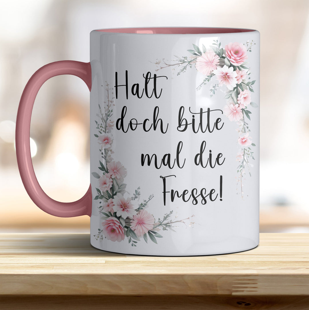 Halt doch bitte mal die Fresse: Keramik - Kaffeebecher – Humorvoll & Hochwertig - all - yours24