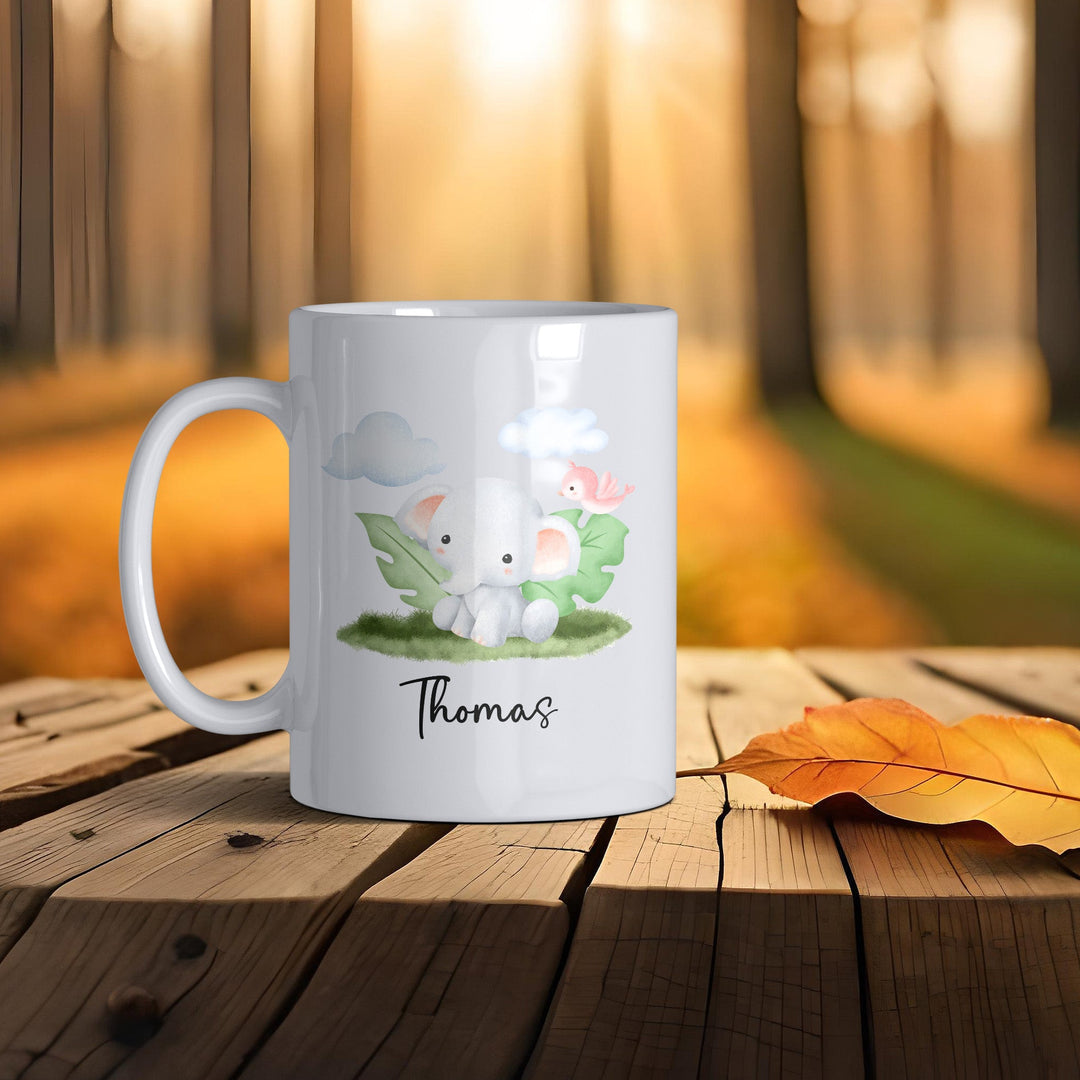 Kaffeebecher mit niedlichem Elefant – Ideal für Geschenk & Alltag - all - yours24