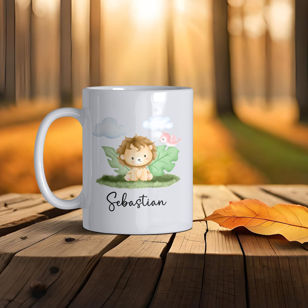 Kaffeebecher mit niedlichem Löwe – Ideal für Geschenk & Alltag - all - yours24